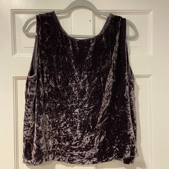 Jessica Holbrook Easy Care Sleeveless Crushed Velvet Top Size 1X - Picture 4 of 6